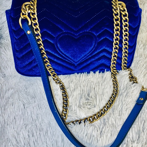 Blue Velvet Gucci Bag - Picture 3 of 4